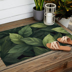 Lush Green Leaf Serenity Calm Garden Vibes Outdoor Rug Gallery Image 2