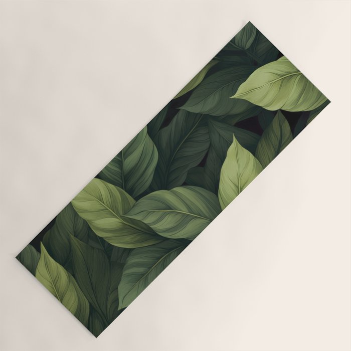 Lush Green Leaf Serenity Calm Garden Vibes Yoga Mat Gallery Image 1