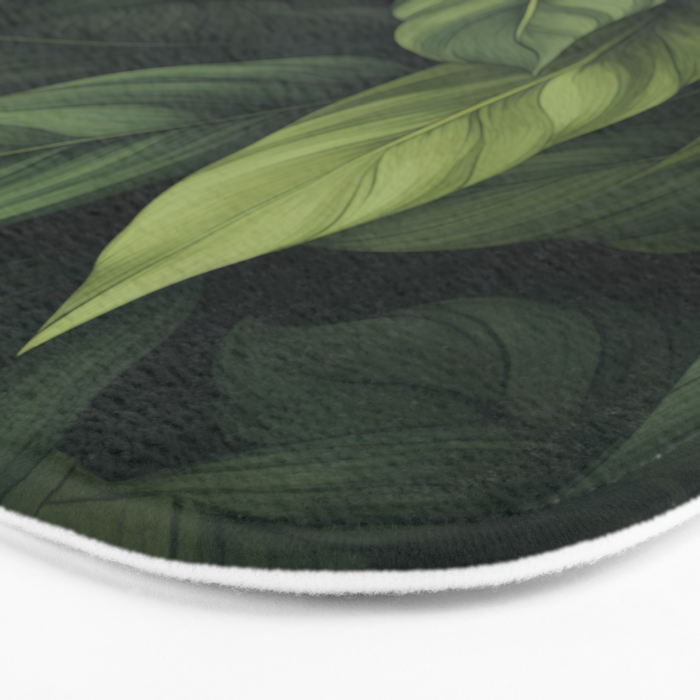 Lush Green Leaf Serenity Calm Garden Vibes Bath Mat Gallery Image 3