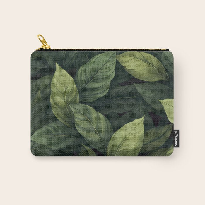 Lush Green Leaf Serenity Calm Garden Vibes Carry All Pouch Gallery Image 1