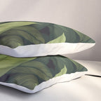 Lush Green Leaf Serenity Calm Garden Vibes Pillow Sham Gallery Image 3