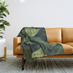 Lush Green Leaf Serenity Calm Garden Vibes Throw Blanket Gallery Image 1