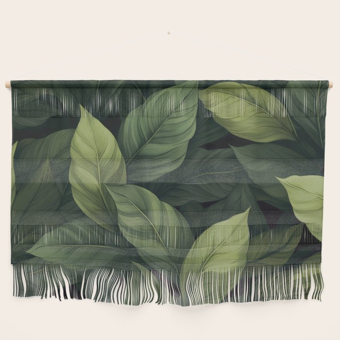 Lush Green Leaf Serenity Calm Garden Vibes Wall Hanging Gallery Image 1