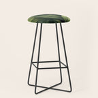 Lush Green Leaf Serenity Calm Garden Vibes Stool Gallery Image 1