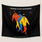 Men | Bauhaus IV: Night Black Edition Wall Tapestry Gallery Image 4
