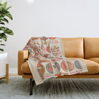 Retro Fruits Throw Blanket Gallery Image 1