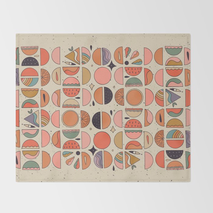 Retro Fruits Throw Blanket Gallery Image 2