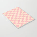 Checkerboard Check Checkered Pattern in Blush Pink and Cream Notebook Gallery Image 3