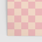 Checkerboard Check Checkered Pattern in Blush Pink and Cream Poster Gallery Image 3