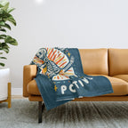 Dead inside but Positive - embrace your inner optimist Throw Blanket Gallery Image 1