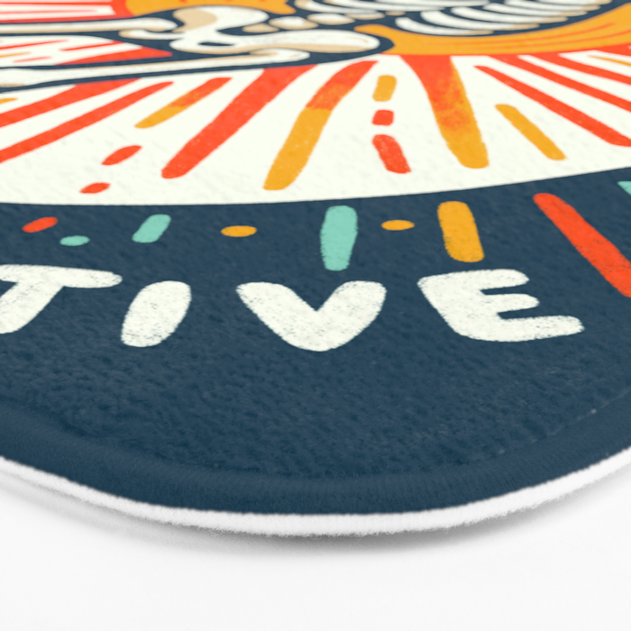 Dead inside but Positive - embrace your inner optimist Bath Mat Gallery Image 3
