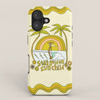 stay golden sun child //retro surf art by surfy birdy iPhone Case Gallery Image 1