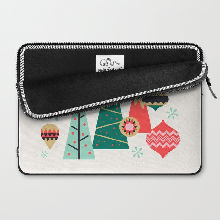 Retro Christmas Card Theme - Plain White Laptop Sleeve Gallery Image 2