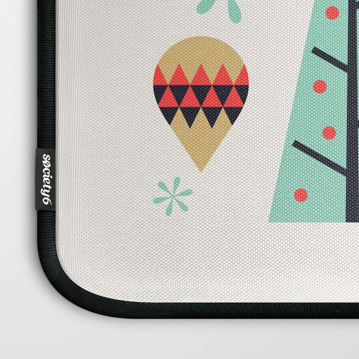 Retro Christmas Card Theme - Plain White Laptop Sleeve Gallery Image 3