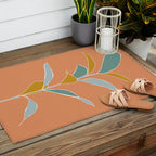 slowdown - salmon Outdoor Rug Gallery Image 2