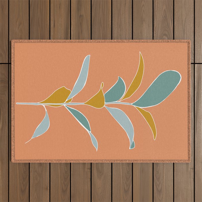 slowdown - salmon Outdoor Rug Gallery Image 1