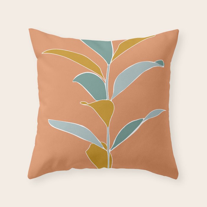 slowdown - salmon Throw Pillow Gallery Image 6
