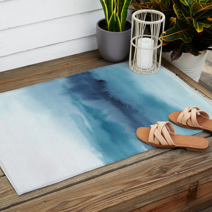 Abstract Landscape Painting Outdoor Rug Gallery Image 2