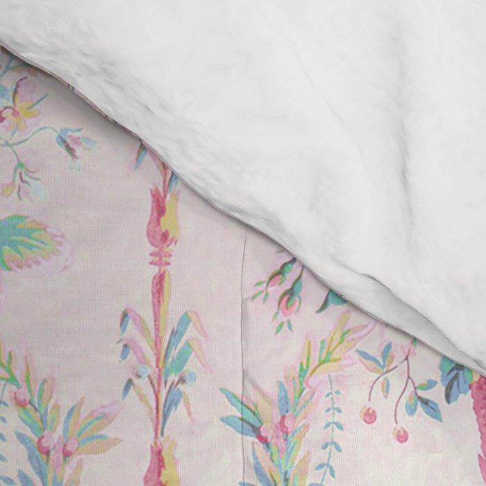 French wallpaper, birds and floral swags Comforter Gallery Image 4