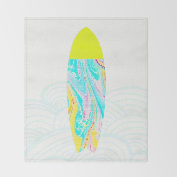 psychedelic surf Throw Blanket Gallery Image 2