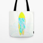psychedelic surf Tote Bag Gallery Image 1