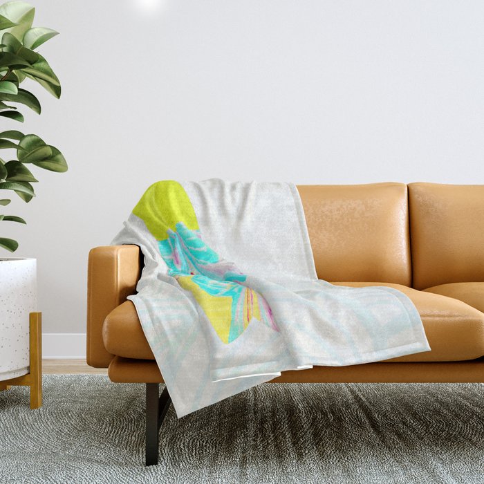 psychedelic surf Throw Blanket Gallery Image 1