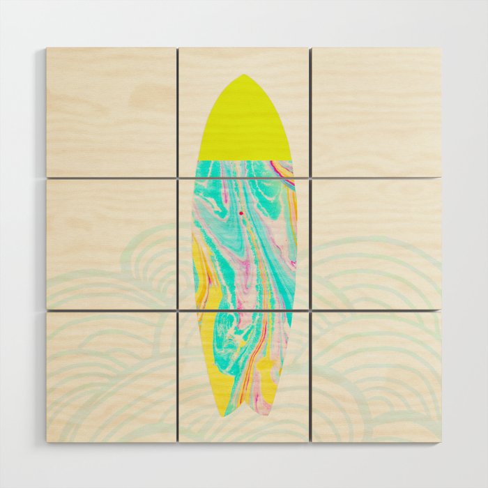 psychedelic surf Wood Wall Art Gallery Image 1
