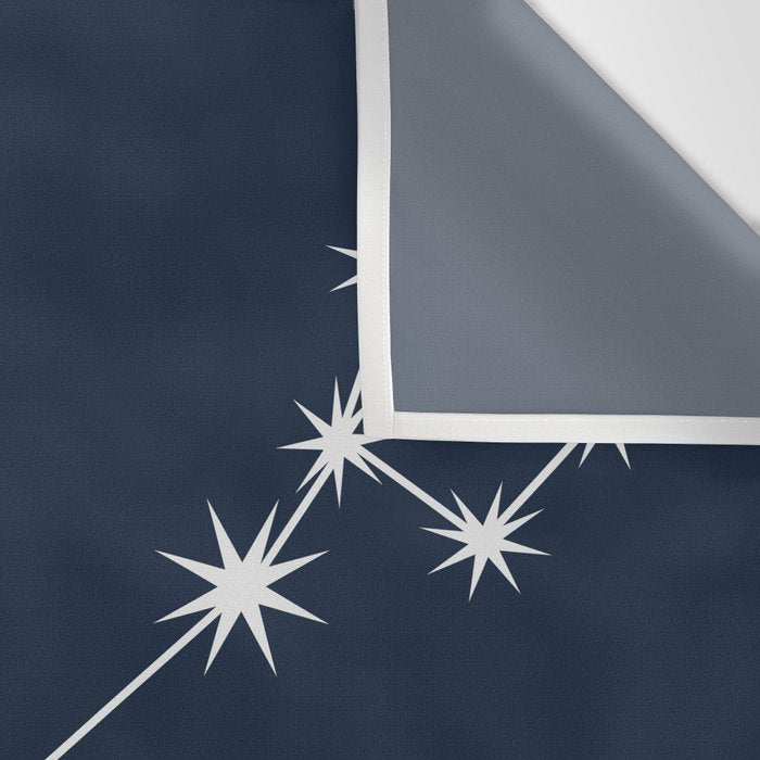 Pisces Zodiac Star Constellation Line Art Dark Blue Wall Tapestry Gallery Image 3
