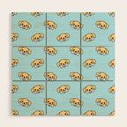 Fun dog pet cartoon pattern Wood Wall Art Gallery Image 1