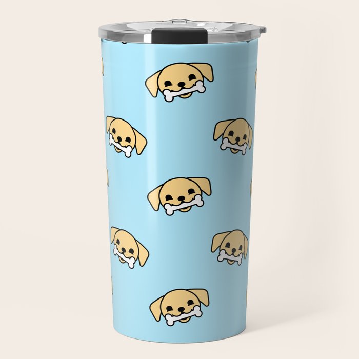 Fun dog pet cartoon pattern Travel Mug Gallery Image 1
