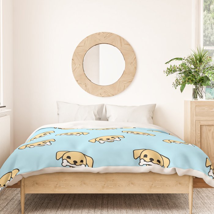 Fun dog pet cartoon pattern Duvet Cover Gallery Image 3
