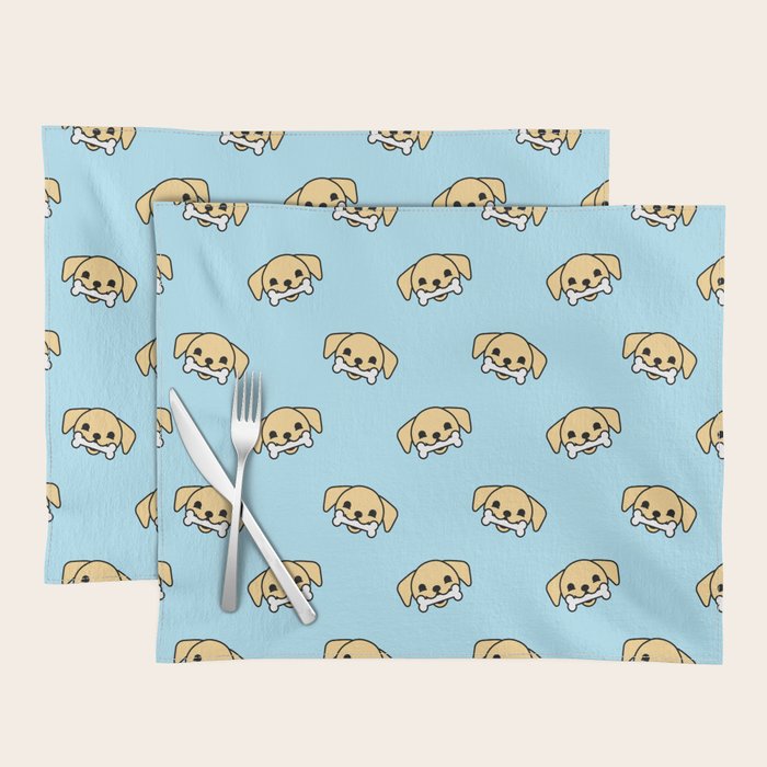 Fun dog pet cartoon pattern Placemat Gallery Image 1