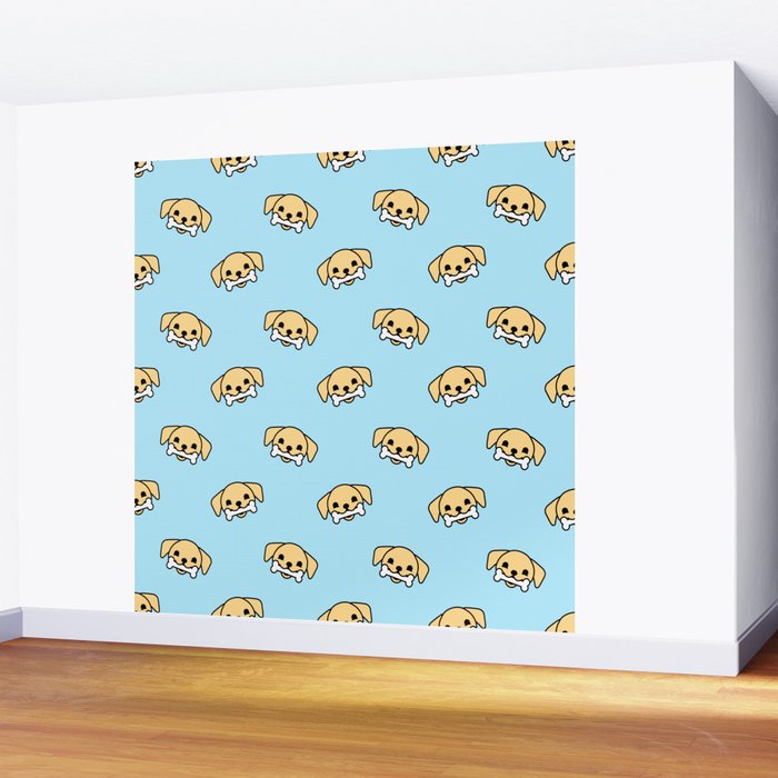 Fun dog pet cartoon pattern Wall Mural Gallery Image 2