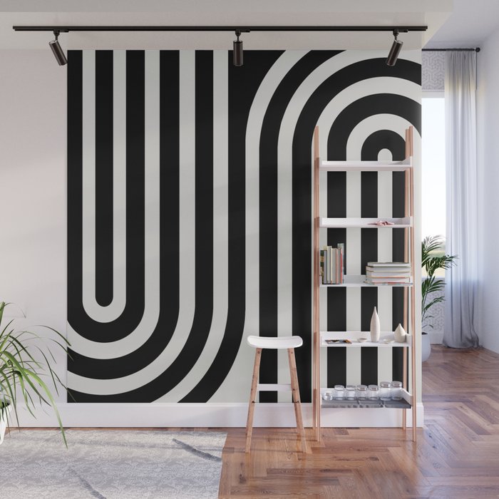 Bold Curvature Stripes XXXVI Wall Mural Gallery Image 1