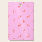 Vintage christmas deer animal pattern art Cutting Board Gallery Image 1