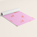 Vintage christmas deer animal pattern art Yoga Mat Gallery Image 2