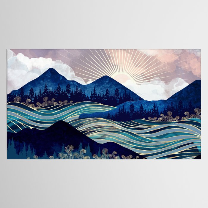 Ocean Sunrise Tablecloth Gallery Image 2