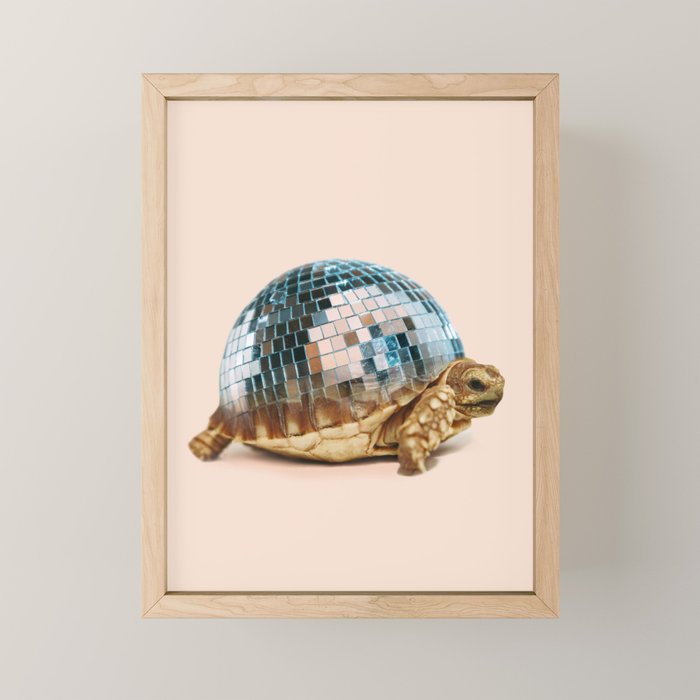 DISCO TURTLE Mini Art Print Gallery Image 1