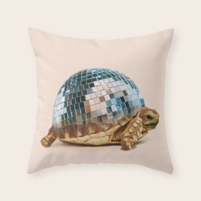 DISCO TURTLE Throw Pillow Gallery Image 1