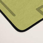 Mid-Century Modern Kinetikos Pattern in Light Avocado Lime Green and Retro Orange Desk Mat Gallery Image 4