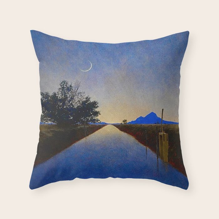 Hot Springs, Yavapai, Arizona landscape painting by Maxfield Parrish Throw Pillow Gallery Image 6