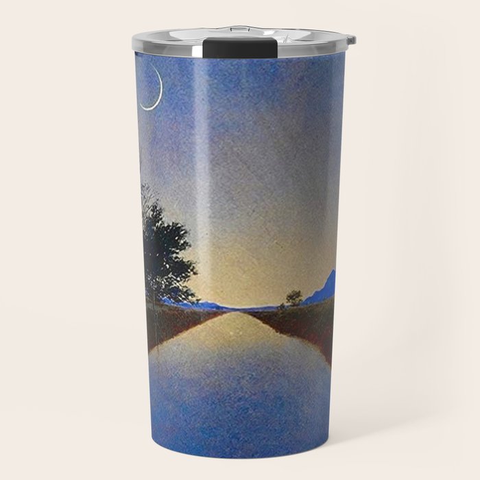 Hot Springs, Yavapai, Arizona landscape painting by Maxfield Parrish Travel Mug Gallery Image 1