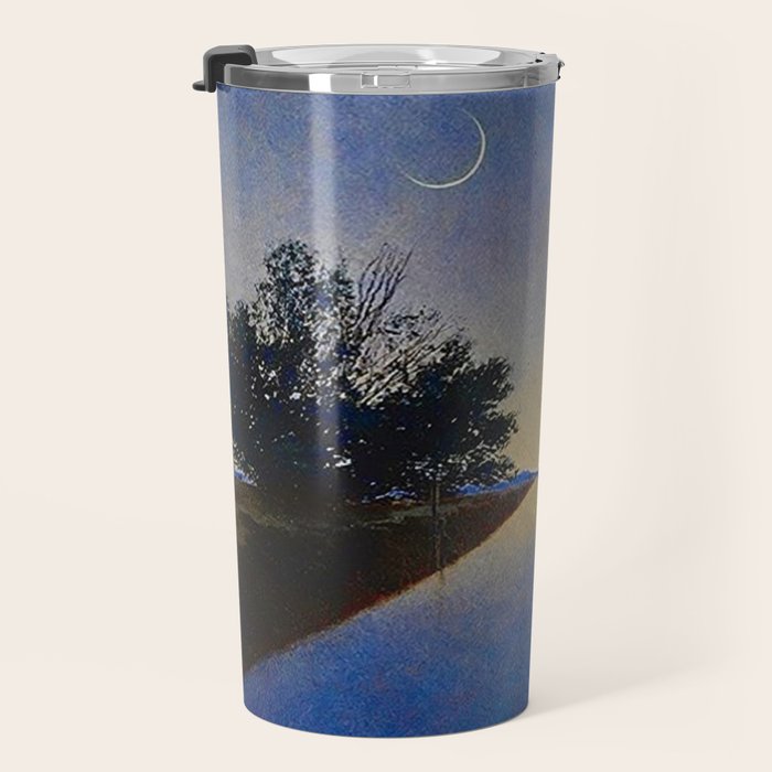 Hot Springs, Yavapai, Arizona landscape painting by Maxfield Parrish Travel Mug Gallery Image 3