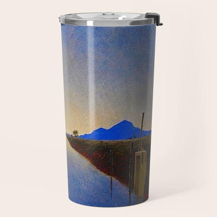 Hot Springs, Yavapai, Arizona landscape painting by Maxfield Parrish Travel Mug Gallery Image 2