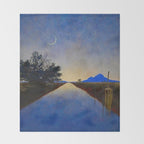 Hot Springs, Yavapai, Arizona landscape painting by Maxfield Parrish Throw Blanket Gallery Image 2