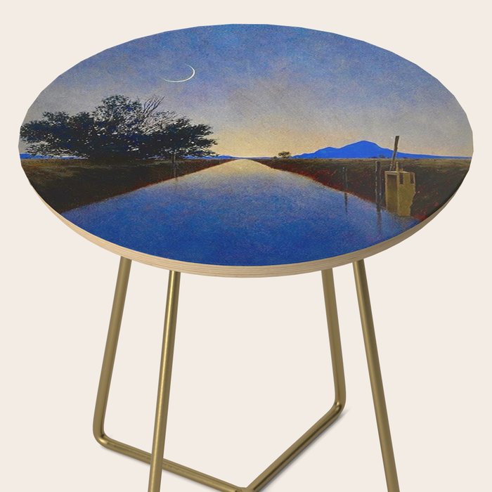 Hot Springs, Yavapai, Arizona landscape painting by Maxfield Parrish Side Table Gallery Image 2