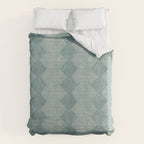 mudcloth diamonds - dusty blue Duvet Cover Gallery Image 6