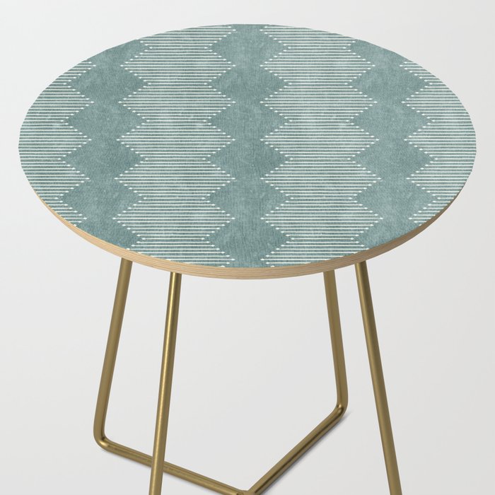 mudcloth diamonds - dusty blue Side Table Gallery Image 2