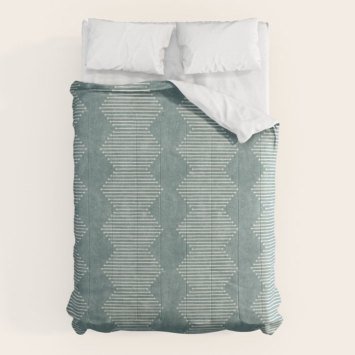 mudcloth diamonds - dusty blue Comforter Gallery Image 6