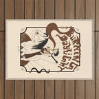 Burning Daylight - Black, Cream, Rust Outdoor Rug Gallery Image 1